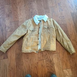 Brave Star Sherpa Lined Waxed Trucker Jacket